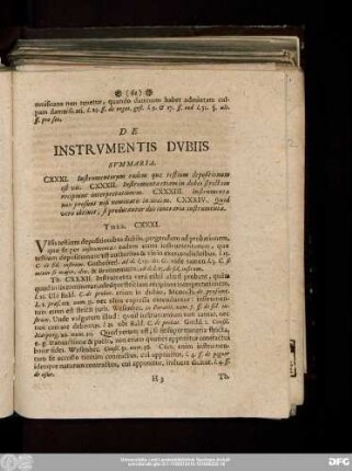 De Instrumentis Dubiis