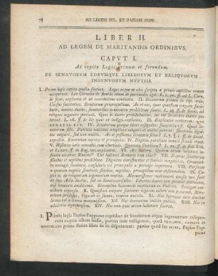 Caput I. Ad capita Legis primum et secundum. De Senatorum Eorumque Liberorum ...