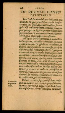 De Regulis Consquentiarum.