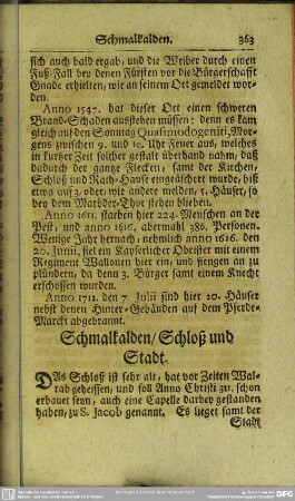 Schmalkalden, Schloß und Stadt