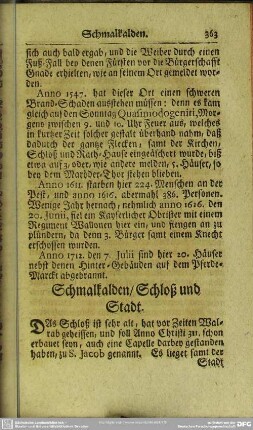 Schmalkalden, Schloß und Stadt