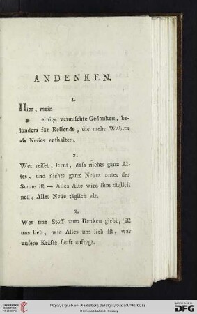 Andenken an Reisende