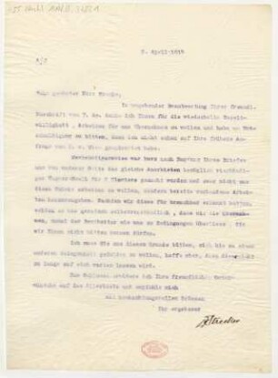 Brief an Emil Kronke : 08.04.1914