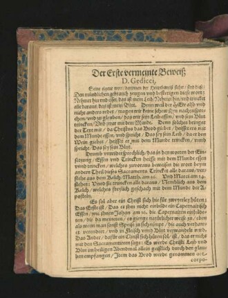 Der Erste vermeinte Beweiß D. Gedicci.