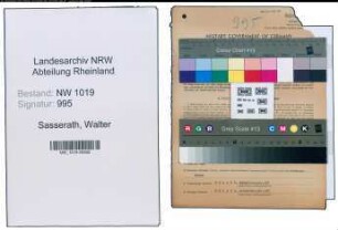 Entnazifizierung Walter Sasserath , geb. 28.04.1903 (Fabrikant)