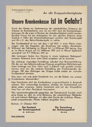 "Unsere Krankenkasse ist in Gefahr!"