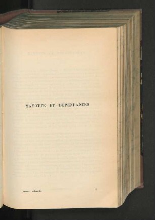 Mayotte Et Dépendances.