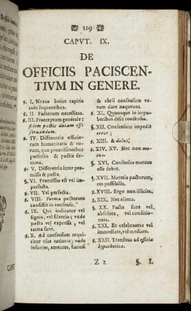 Caput IX. De Officiis Paciscentium In Genere.