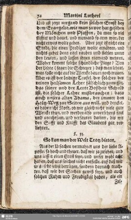 §. 55. So kan man der Welt Trotz bieten
