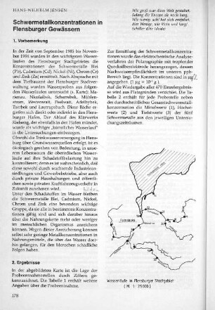 Schwermetallkonzentrationen in Flensburger Gewässern