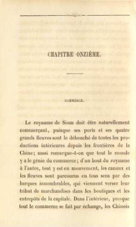 Chapitre onzième. Commerce