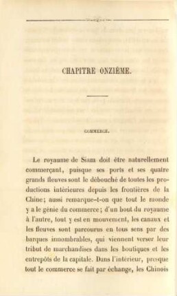 Chapitre onzième. Commerce