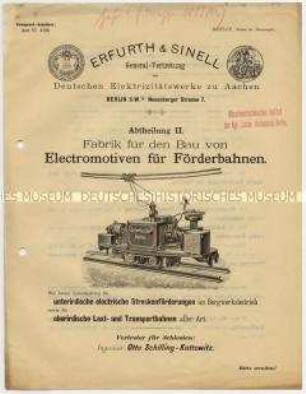 Elektromotiven für Förderbahnen