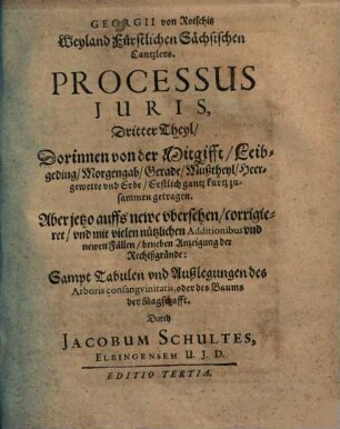 Processus iuris : Ordnung der Gerichtsleuffte, beydes in Bürgerlichen und Peinlichen Sachen ..., 3