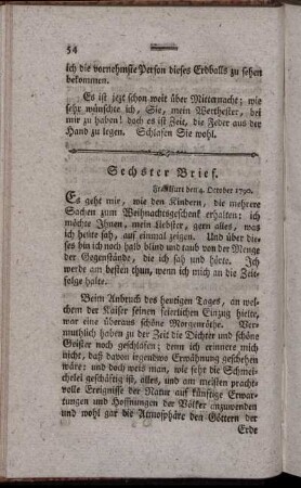 Sechster Brief. - Zehnter Brief.
