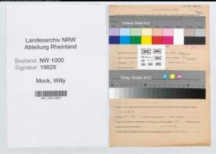 Entnazifizierung Willy Mock, geb. 18.02.1908 (Verw.Angest.)