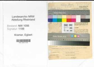 Entnazifizierung Egbert Kramer , geb. 13.04.1885 (Kurdirektor)