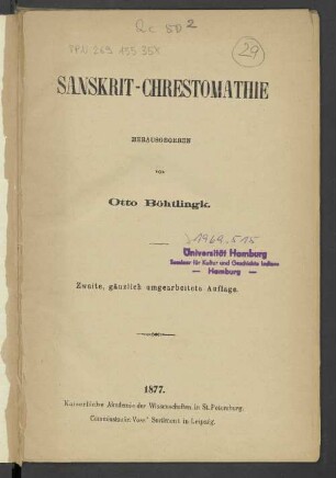Sanskrit-Chrestomathie