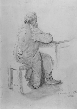 Mann in Loschwitzer Tracht : Mann in Loschwitzer Tracht. Zeichnung (bezeichnet 1832)