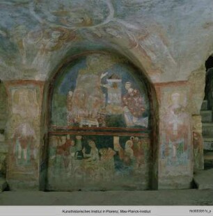 Freskenzyklus : Szenen mit Weihe und Bau der Kirche