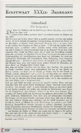 Lebenskunst: ein Programm