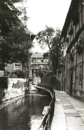 Paderborn : Paderborn. Gasse an einem Quellarm der Pader
