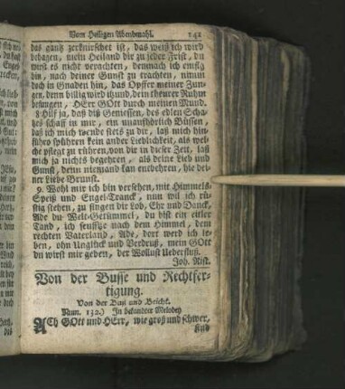 Von der Busse und Rechtfertigung. [u.a.]
