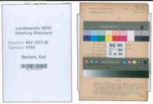 Entnazifizierung Karl Beckers , geb. 29.07.1885 (Schlosser)