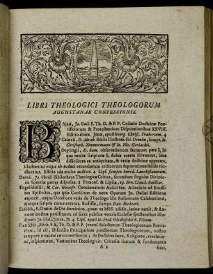 Libri Theologici Theologorum Augustanæ Confessionis.