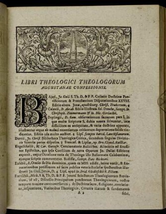 Libri Theologici Theologorum Augustanæ Confessionis.