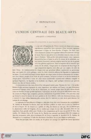 2: 5e Exposition de l'Union Centrale des Beaux-Arts : la tapisserie de l'Apocalypse de Saint-Maurice-D'angers