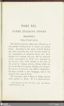 Part XII. Rarer building stones