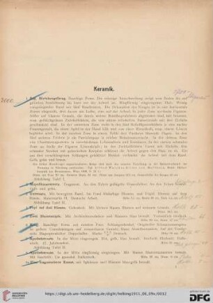 Keramik (Nr. 1-161)