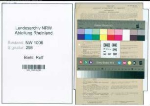 Entnazifizierung Rolf Biehl , geb. 15.08.1922 (Koch)