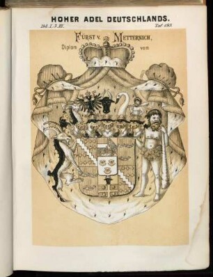 Taf. 193. Fürst v. Metternich, Diplom vom