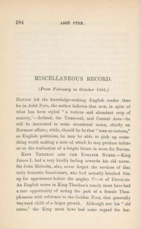 Miscellaneous record