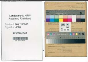 Entnazifizierung Kurt Bremer , geb. 11.09.1919 (Arzt)
