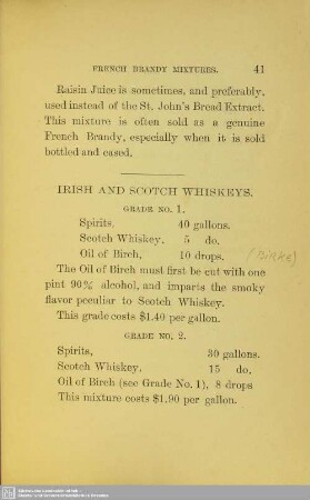 Irish and scotch whiskeys