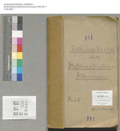 Zeitungsberichte über die Sitzungen der Stadtverordneten