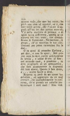 [Lettera XXVI. 8 Agosto] (unvollständig)