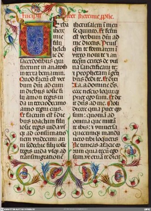 Hieremias propheta - Lectiones officii a Coena domini usque ad sabbatum sanctum