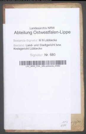 Erblasser: Kröger, Johann Friedrich Lebrecht; Erblasser: Kröger, Catharine Ilsabein, geb. Rolfes: