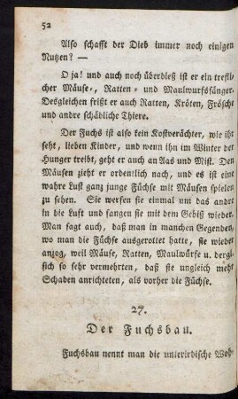 27. Der Fuchsbau