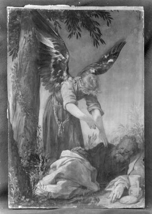 Ein Engel weckt den Propheten Elias in der Wüste