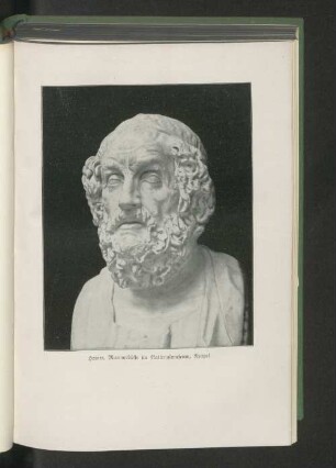 Homer. Marmorbüste im Nationalmuseum, Neapel