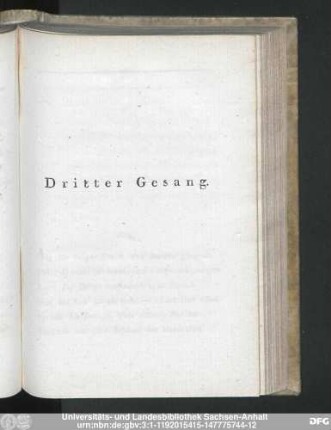 Dritter Gesang.