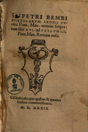 Epistolarum Leonis X. pont. max. nomine scriptarum libri XVI