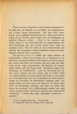 Ueber einen Fall von Exstirpation eines enormen Diploësarcoms : Inaug. Diss.