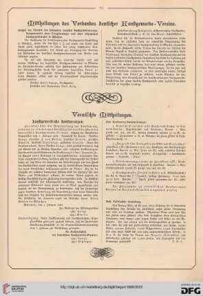 Mittheilungen des Verbandes deutscher Kunstgewerbevereine