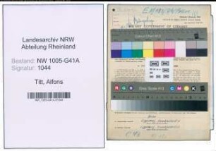 Entnazifizierung Alfons Titt , geb. 28.06.1922 (Polizist)